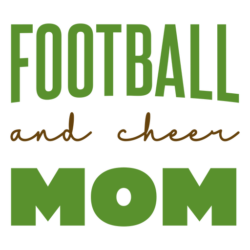 Football and cheer mom PNG Design