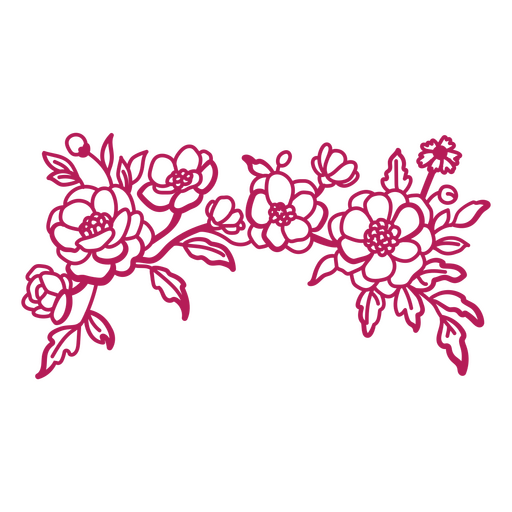 Vibrant floral design with intricate detailing PNG Design