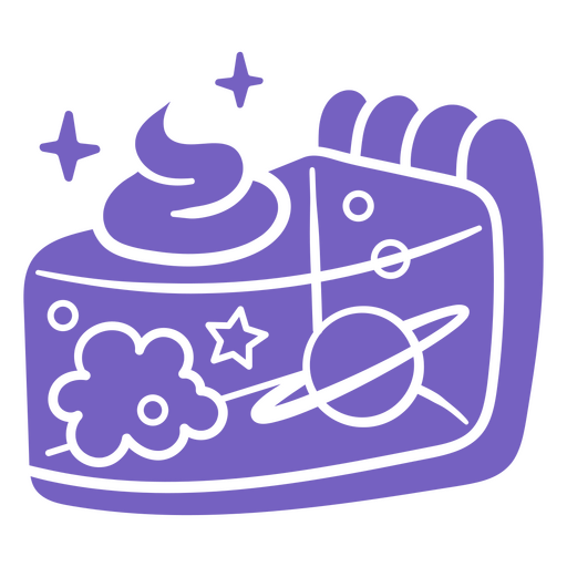 Wunderliche kosmische Kuchenillustration PNG-Design
