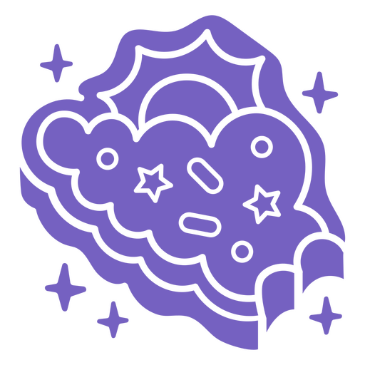 Dreamy cloud and star illustration PNG Design