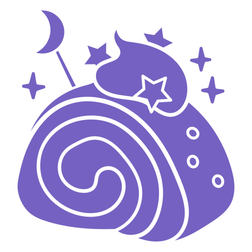 Purple starry cake PNG Design