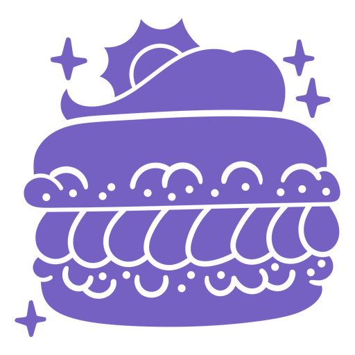 Ilustración caprichosa de postre morado Diseño PNG