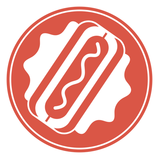 Hot Dog auf einem Brötchen PNG-Design