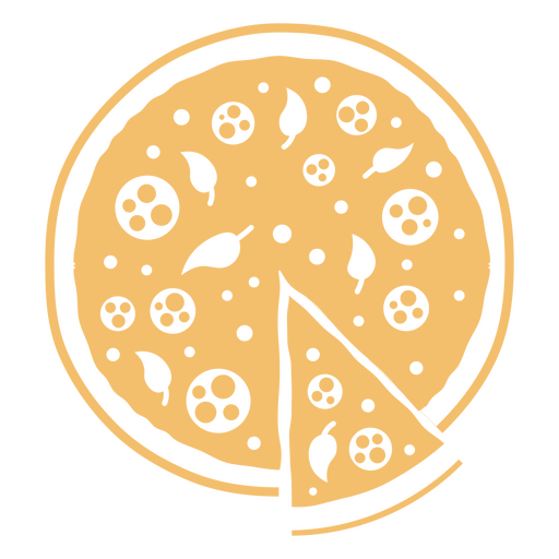 Playful pizza illustration design PNG Design