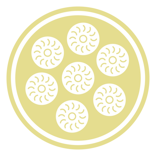 Stylish circular logo design with swirling motifs PNG Design