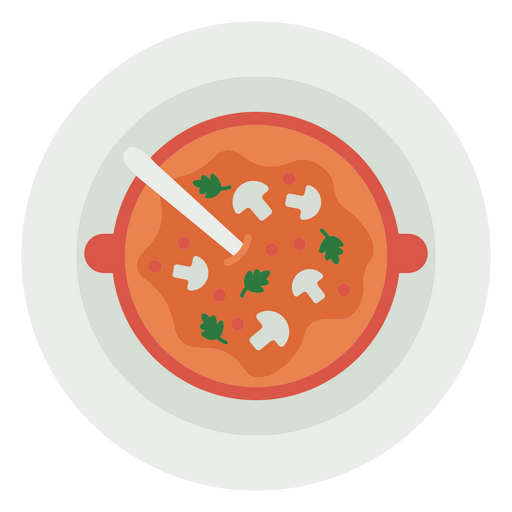 Soup with chicken and vegetables PNG Design