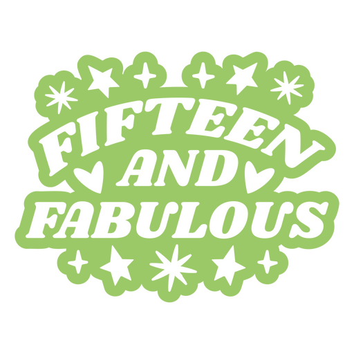 Fifteen and fabulous PNG Design