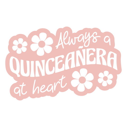 Sempre uma quinceanera no coração Desenho PNG