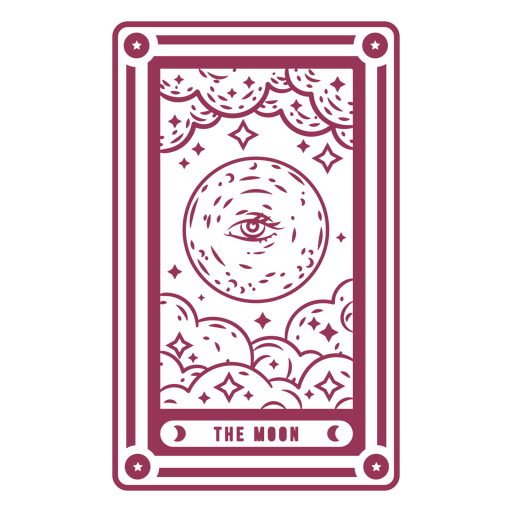 Diseño intrincado de la carta del tarot lunar Diseño PNG