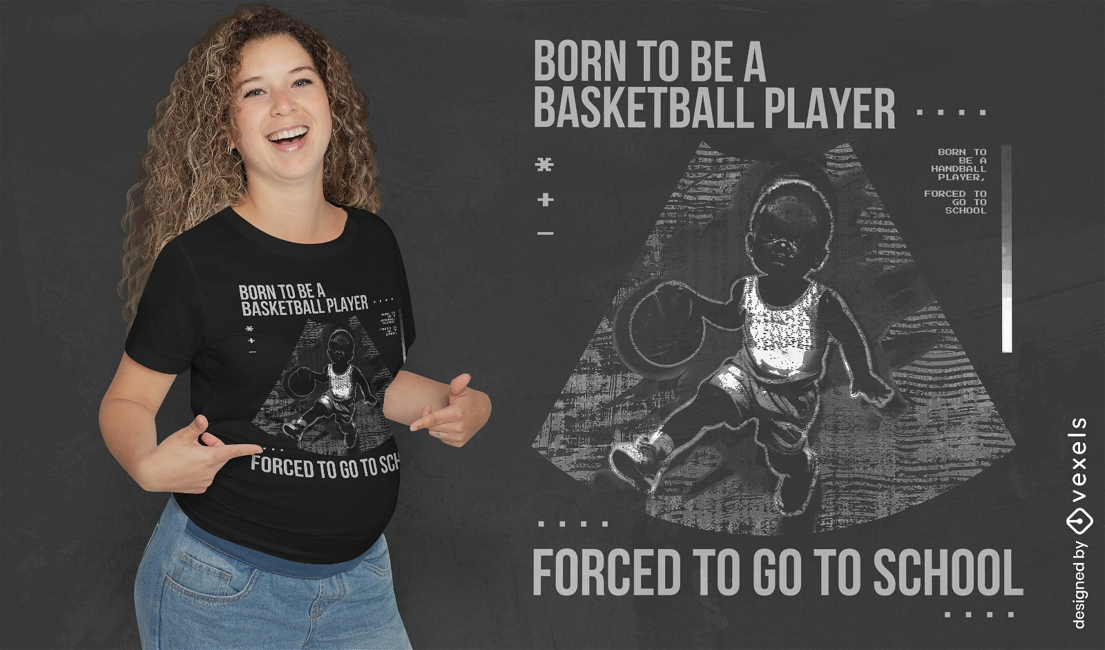 Basketball-Babyspieler-Zitat-T-Shirt-Design