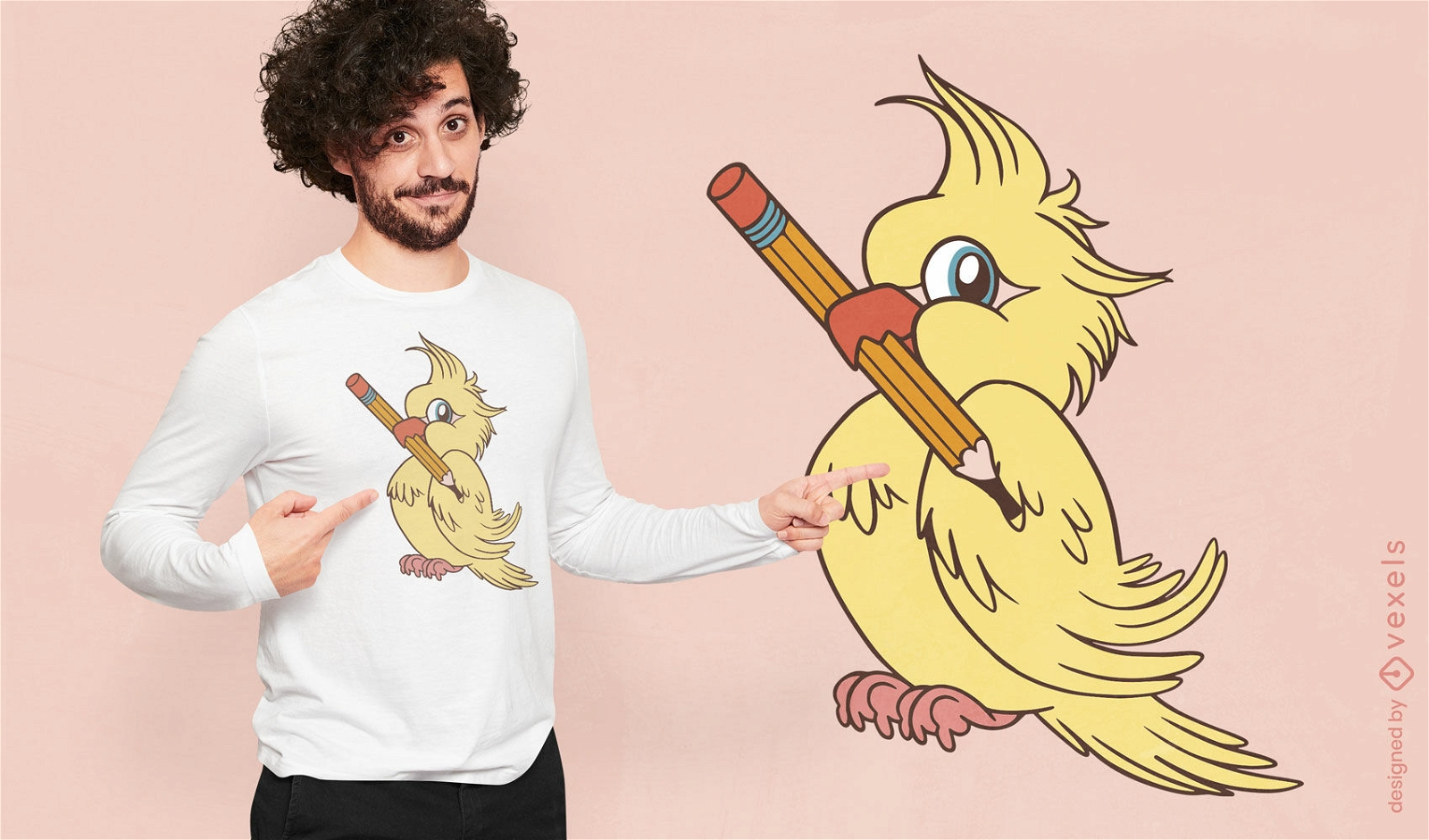 Cockatiel pencil t-shirt design