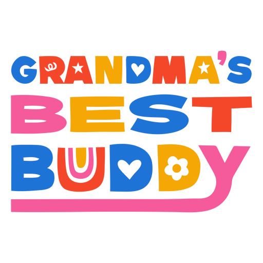 Grandma's best buddy PNG Design