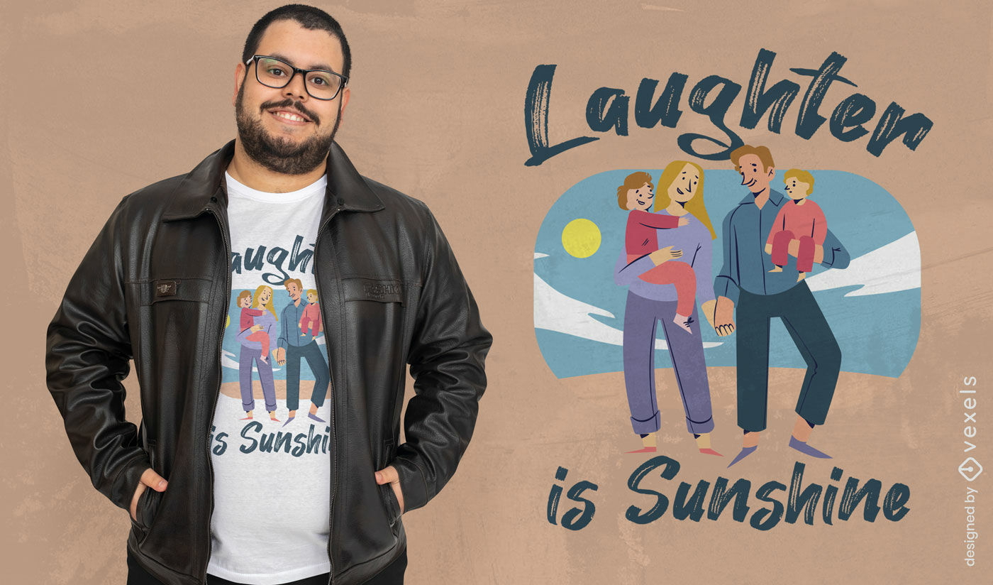 Family in sunshine t-shirt design