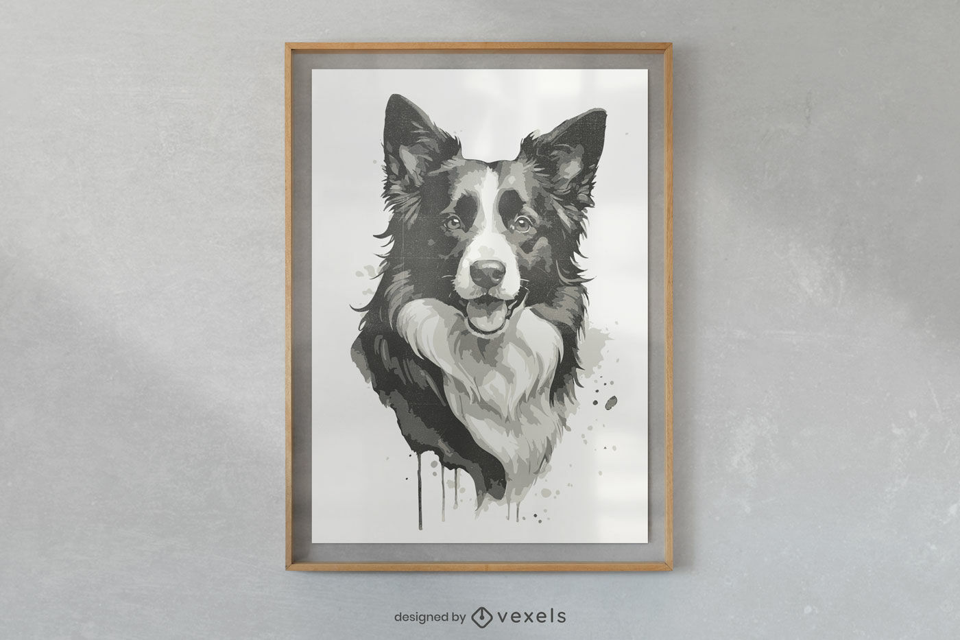 Design de p?ster de border collie