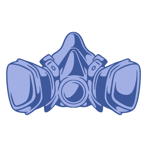 Stilvolle blaue Gasmaskenillustration PNG-Design