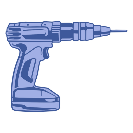 Diseño gráfico de taladro elegante para entusiastas del bricolaje. Diseño PNG