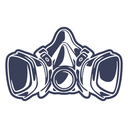 Stylish gas mask illustration design PNG Design