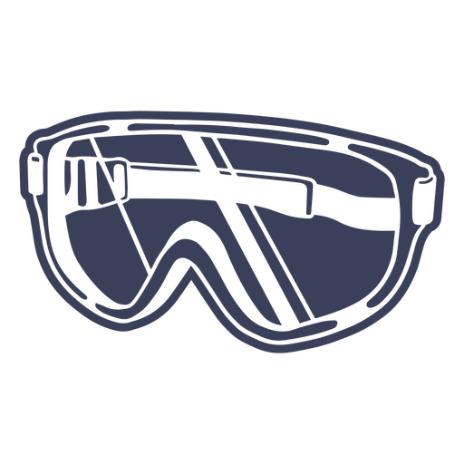 Ilustración de unas elegantes gafas de esquí Diseño PNG