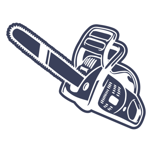 Detailed chainsaw illustration design PNG Design