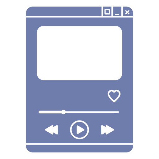 Minimalistische Videoplayer-Illustration PNG-Design