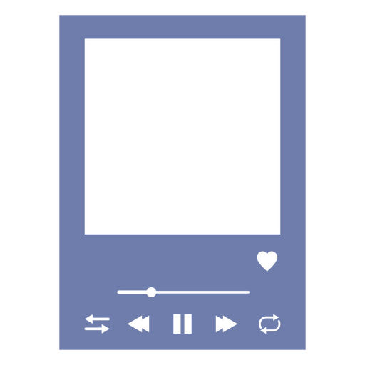 Music player with a heart PNG Design