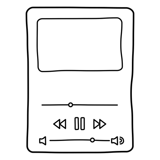 Ilustração minimalista de player multimídia Desenho PNG