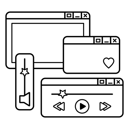 Ilustração de interface digital minimalista Desenho PNG