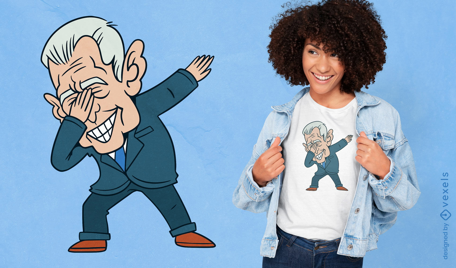 Diseño de camiseta Dabbing Biden.