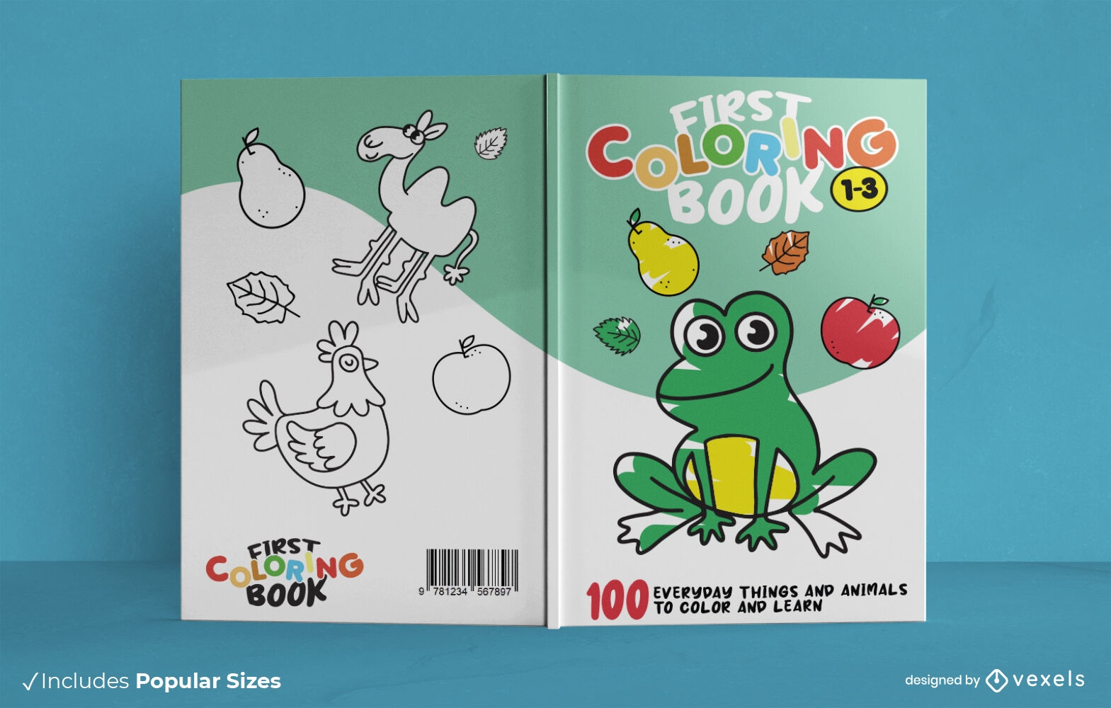 First coloring book cover design