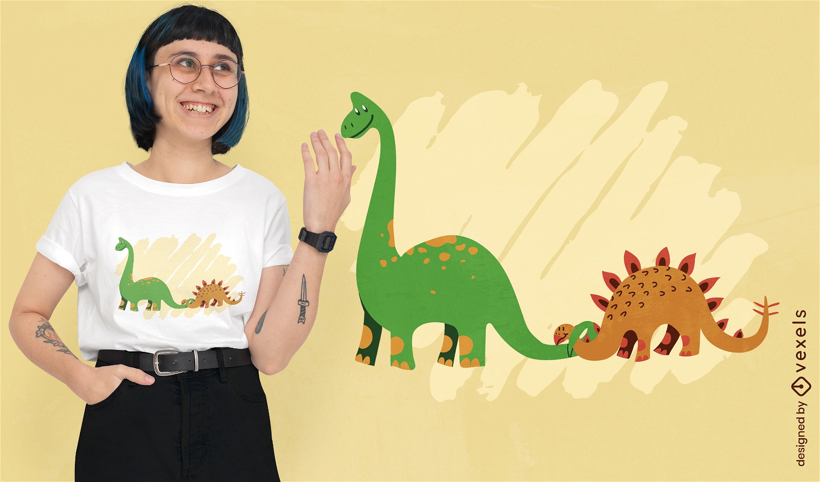 Prehistoric cute creatures t-shirt design