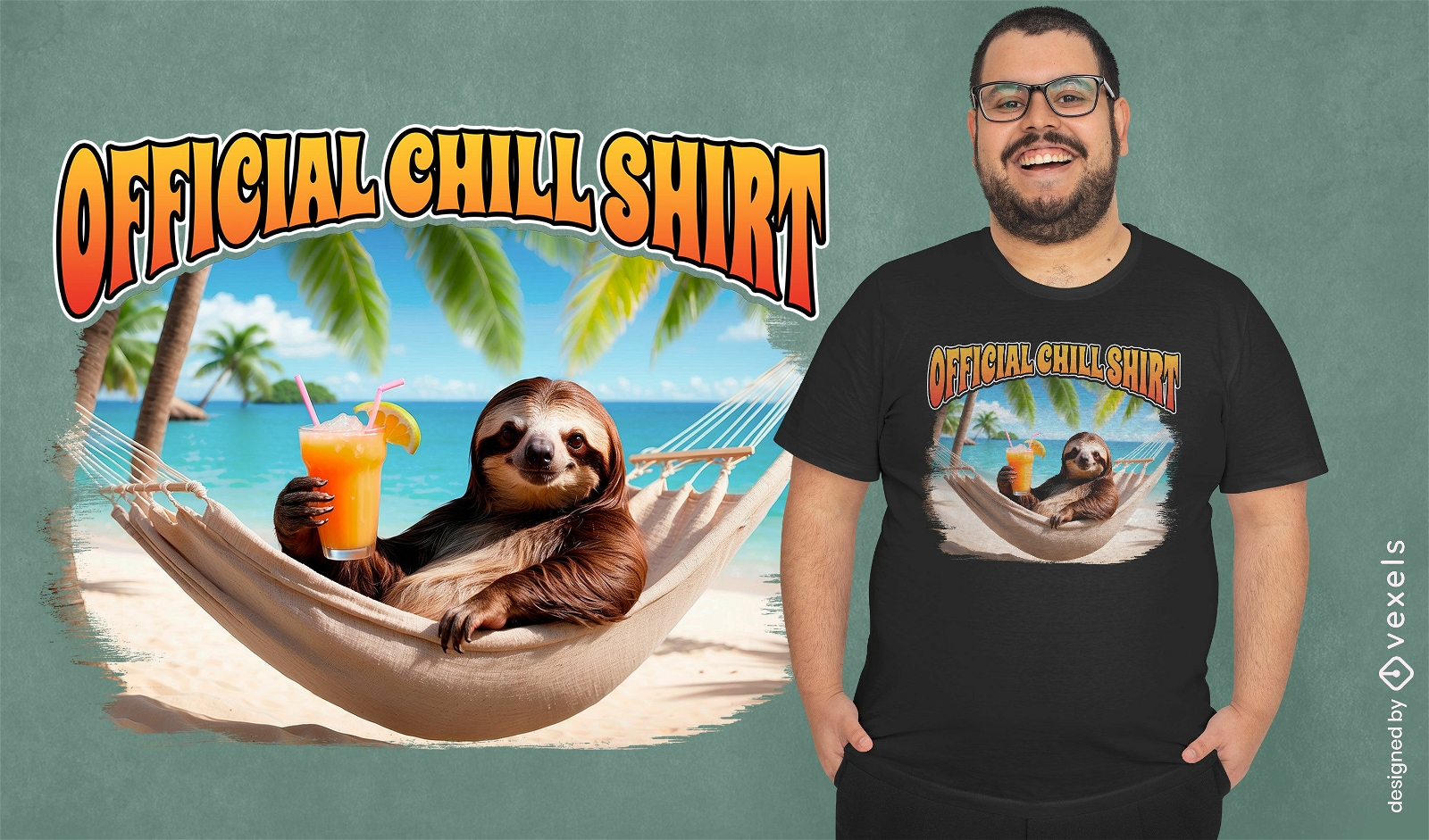 Dise?o oficial de camiseta de Chill Sloth.