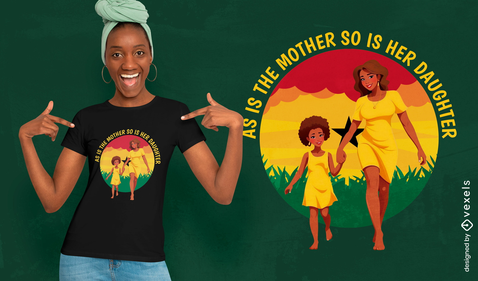 Diseño de camiseta del día de la madre de Ghana.