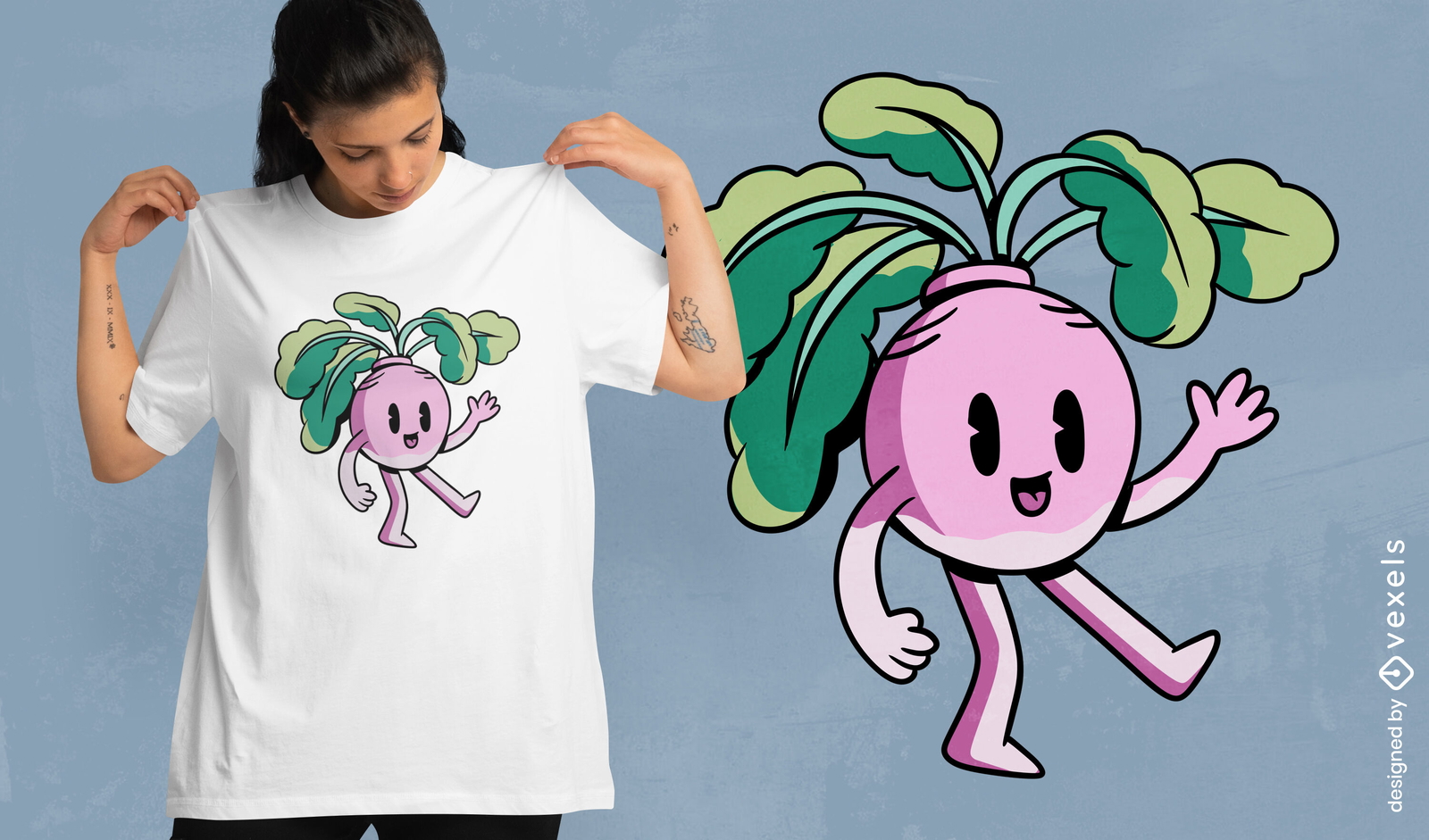 Diseño de camiseta de personaje de Rutabaga.