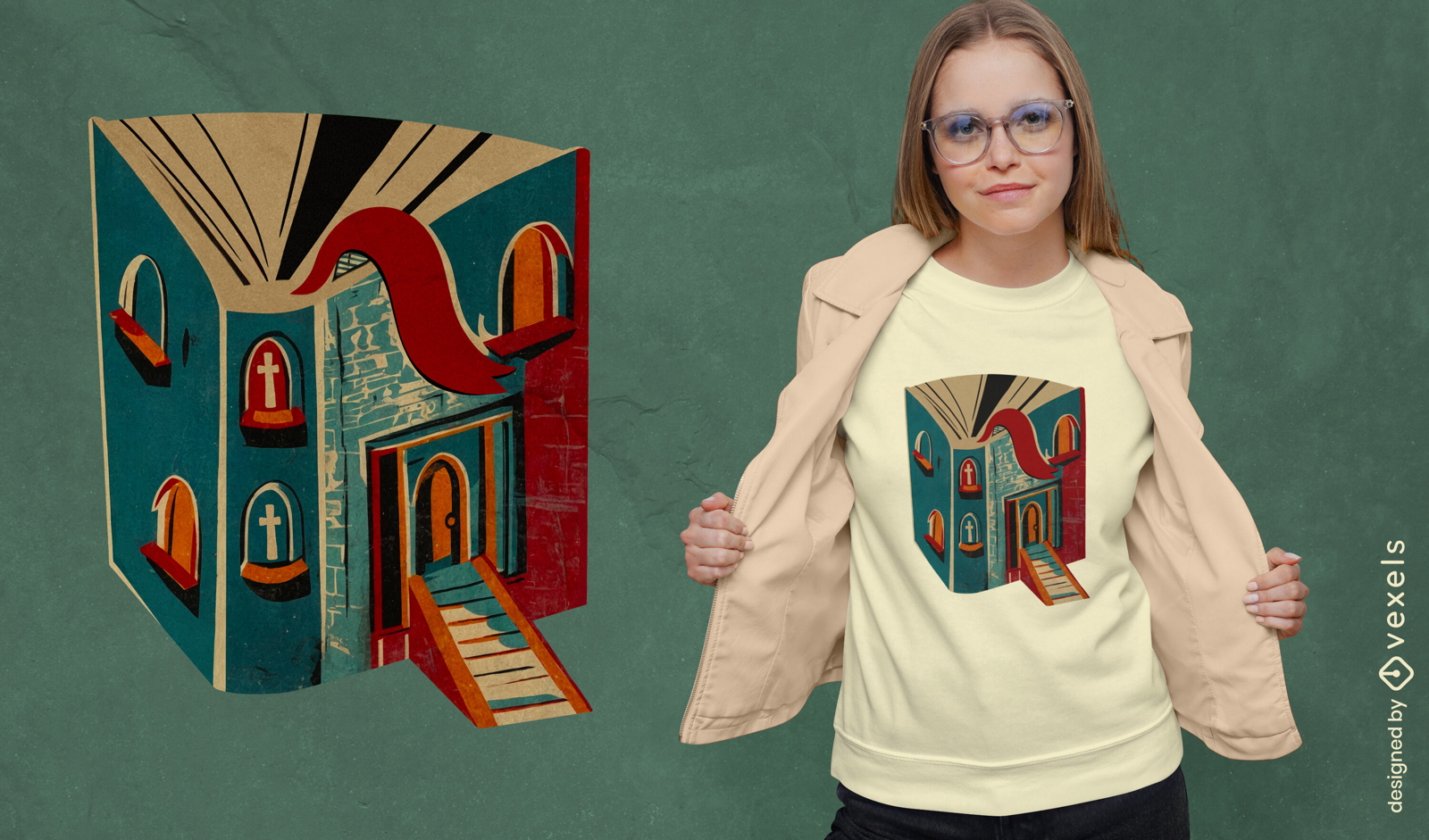 Abstraktes Bibelbuch-T-Shirt-Design