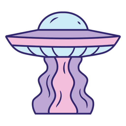 Design PNG E SVG De Nave Espacial Rosa E Roxa Para Camisetas