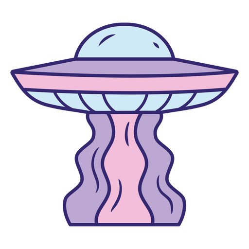 Pink and purple spaceship PNG Design