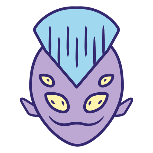 Design exclusivo de personagem alienígena de desenho animado Desenho PNG