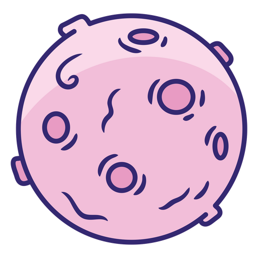 Pink and purple planet PNG Design