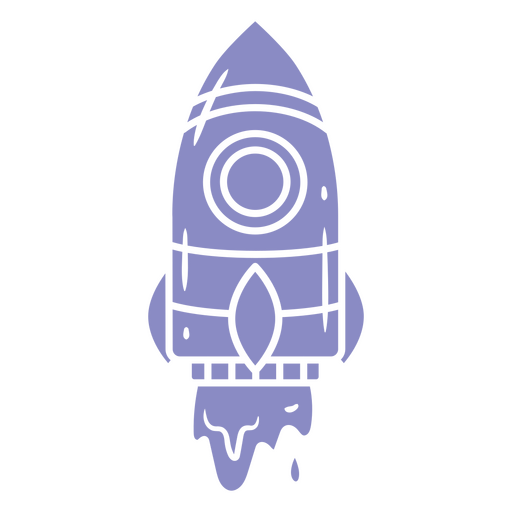 Cohete morado Diseño PNG