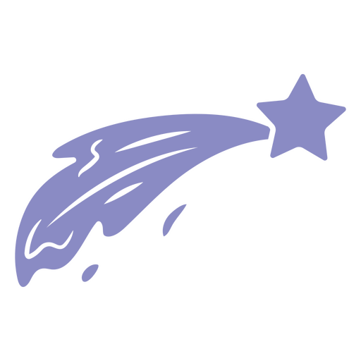 Purple star flat PNG Design