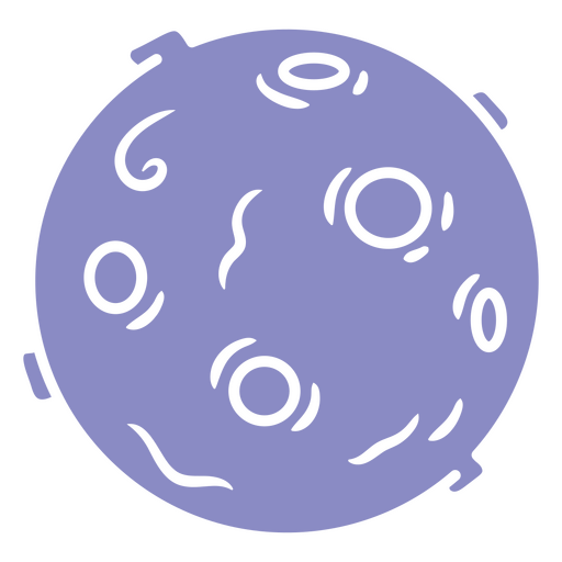 Design estilizado de planeta abstrato roxo Desenho PNG