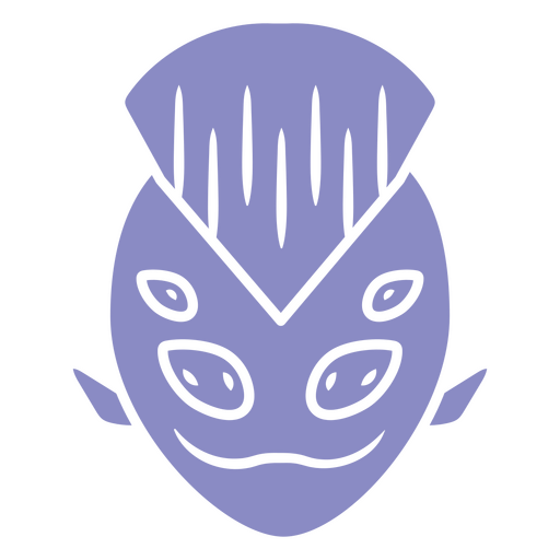 Stilisierte anthropomorphe Maskenillustration PNG-Design