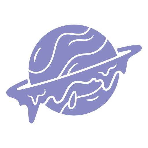 Ilustración minimalista y elegante de un planeta Diseño PNG