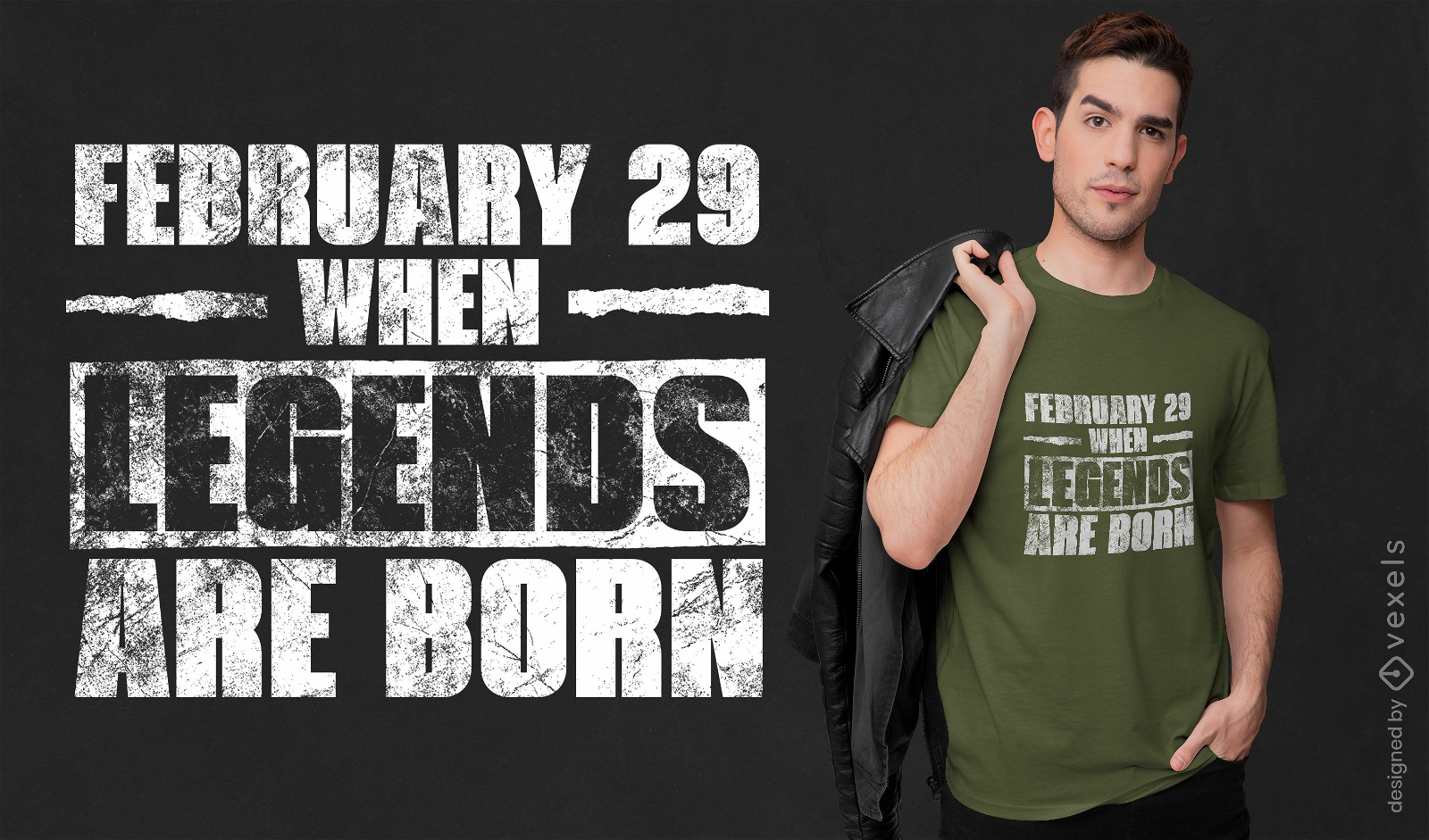 Leap day birthday quote t-shirt design