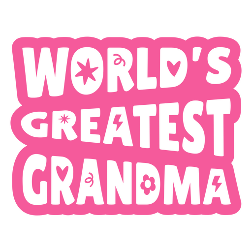 A melhor avó do mundo Desenho PNG