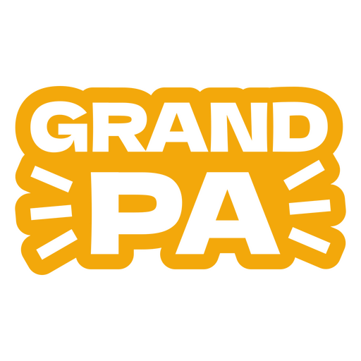 Design de texto divertido com tema de vovô e detalhes lúdicos. Desenho PNG