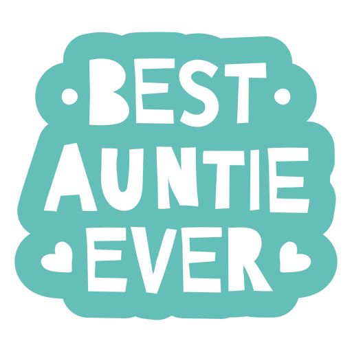 La mejor tía de todos los tiempos Diseño PNG
