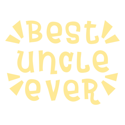 Melhor tio de todos os tempos - arte tipográfica Desenho PNG