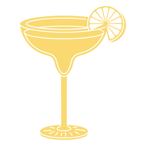 Copa de martini con limón Diseño PNG