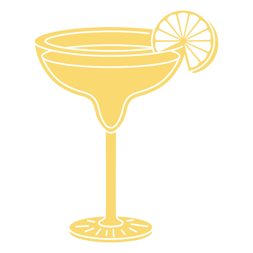 Martiniglas mit Zitrone PNG-Design